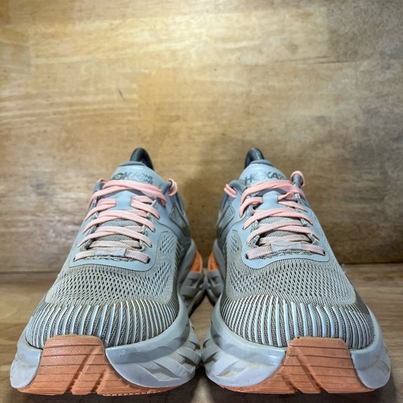 Hoka One One Bondi 7 CUSHIONED Womens Size 7.5 Running Shoes Sneakers Gray - Picture 3 of 14